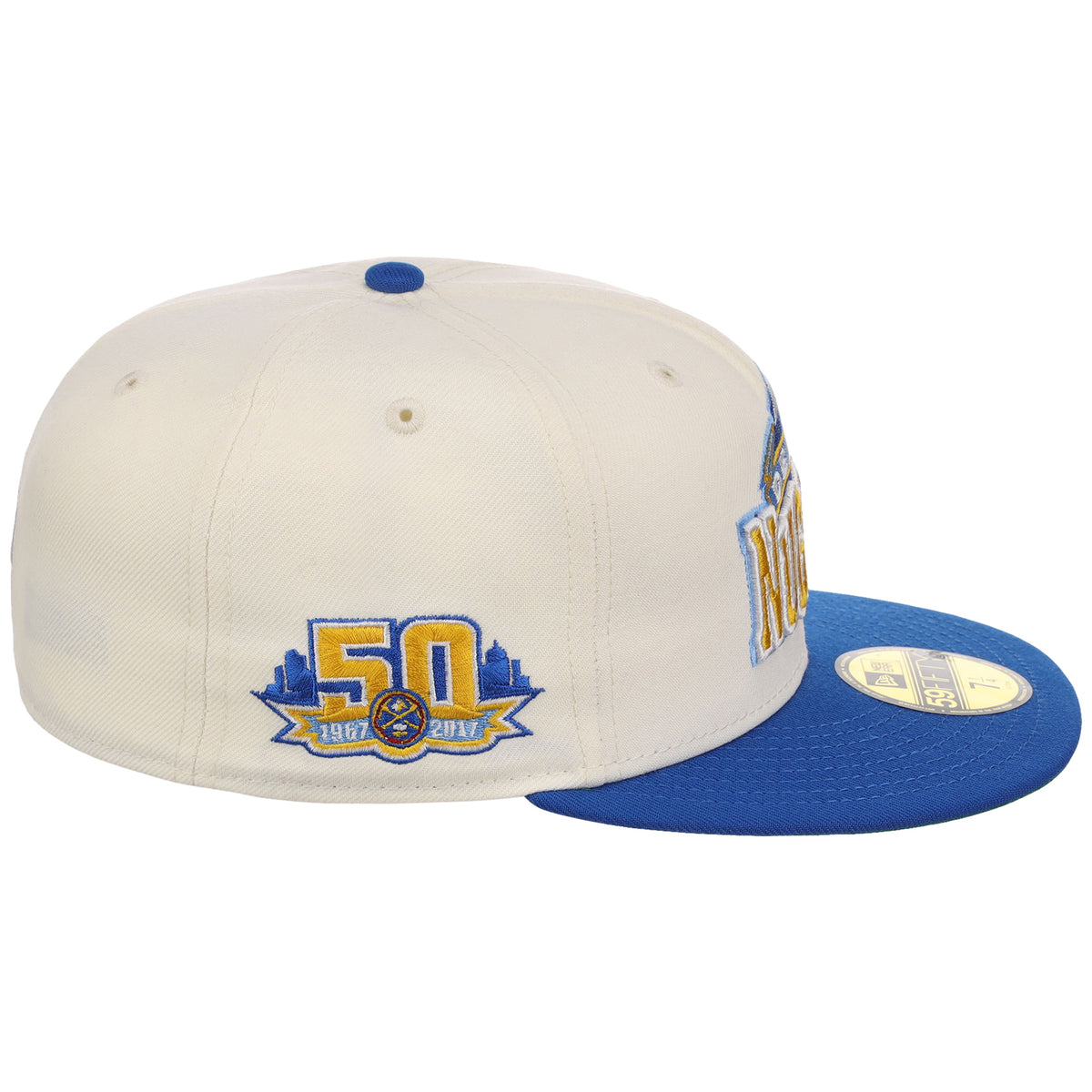 Denver Nuggets NBA Chrome OTC New Era 59FIFTY (Chrome/Blue)