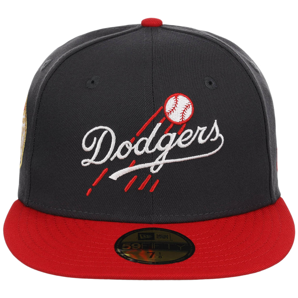 Los Angeles Dodgers Script (Graphite/Red) Lids HD LA Pack