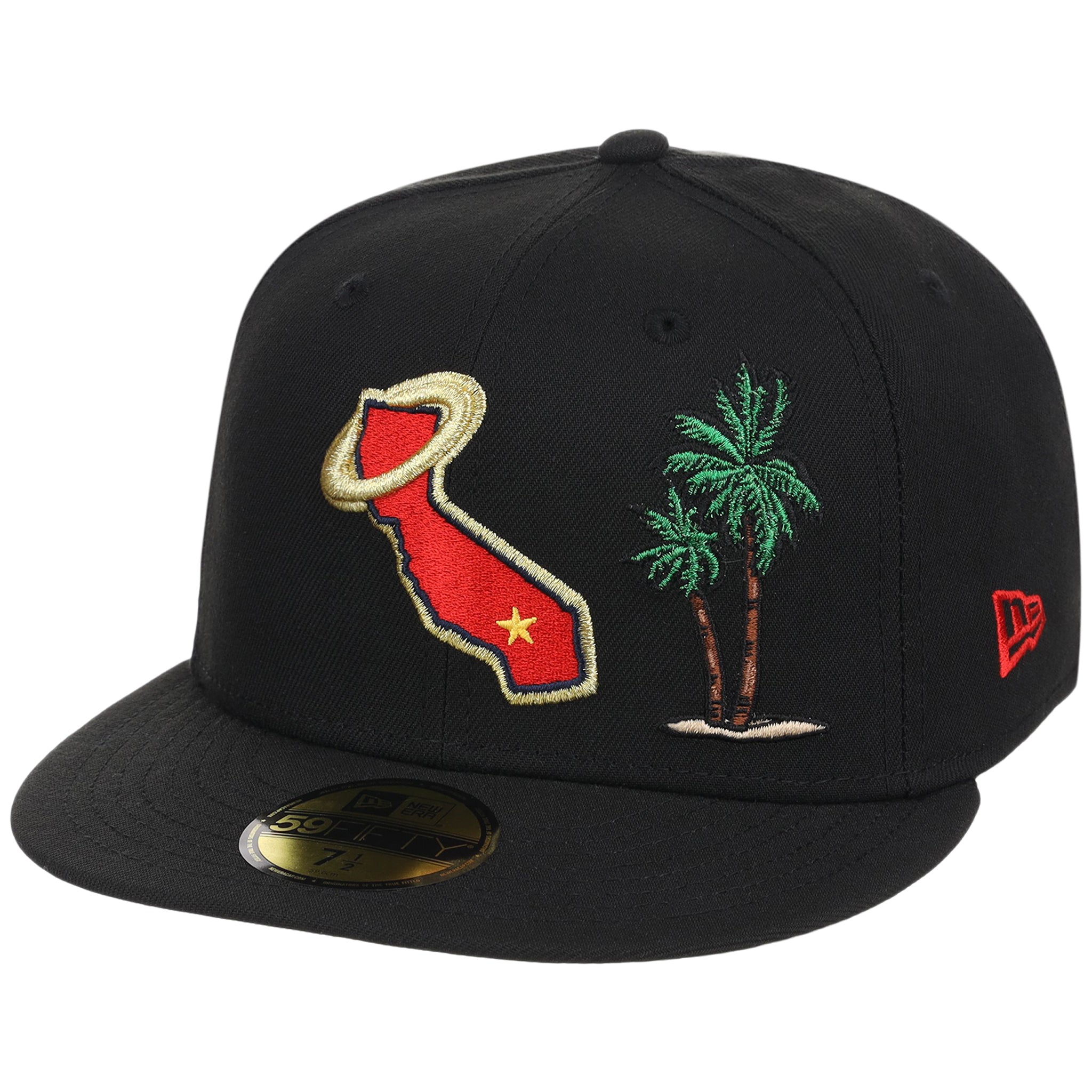 California Angels Crown the City New Era 59FIFTY Palm Tree (Black/Black/Gray) 1