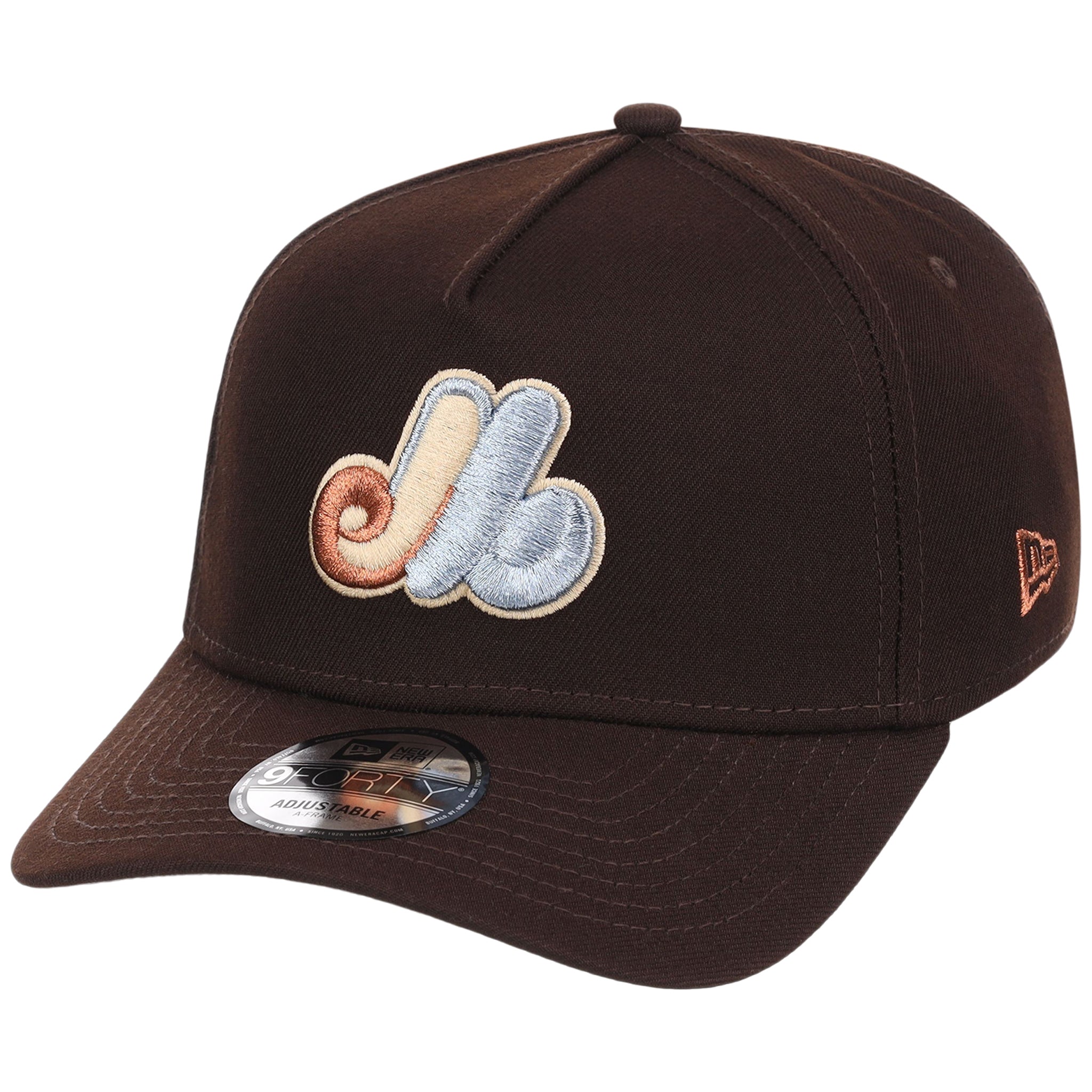 Montreal Expos MLB Frosted Bark New Era 9FORTY A-Frame