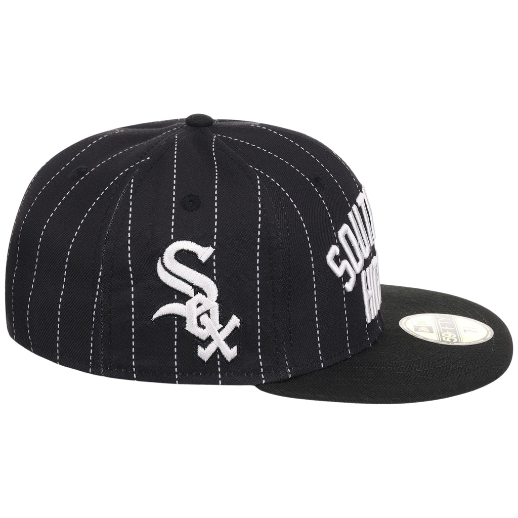 Chicago White Sox (Pinstripe/Black) Chicago Southside Crown the City New Era 59FIFTY