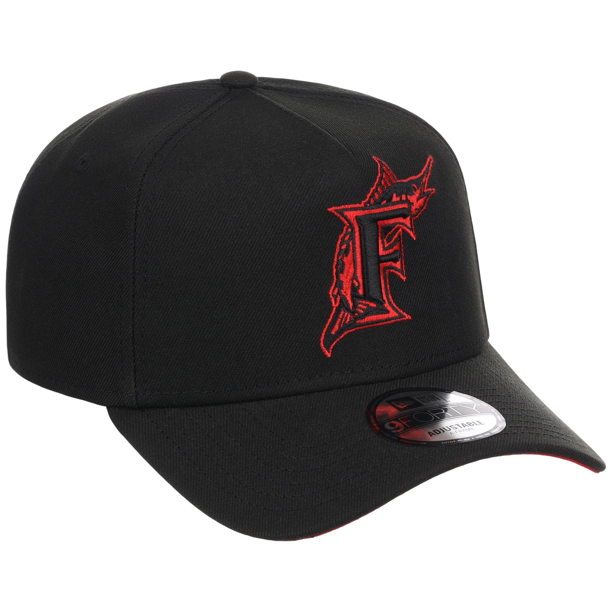 Miami Marlins MLB Black x Red FASHION CORE New Era 9FORTY A-Frame