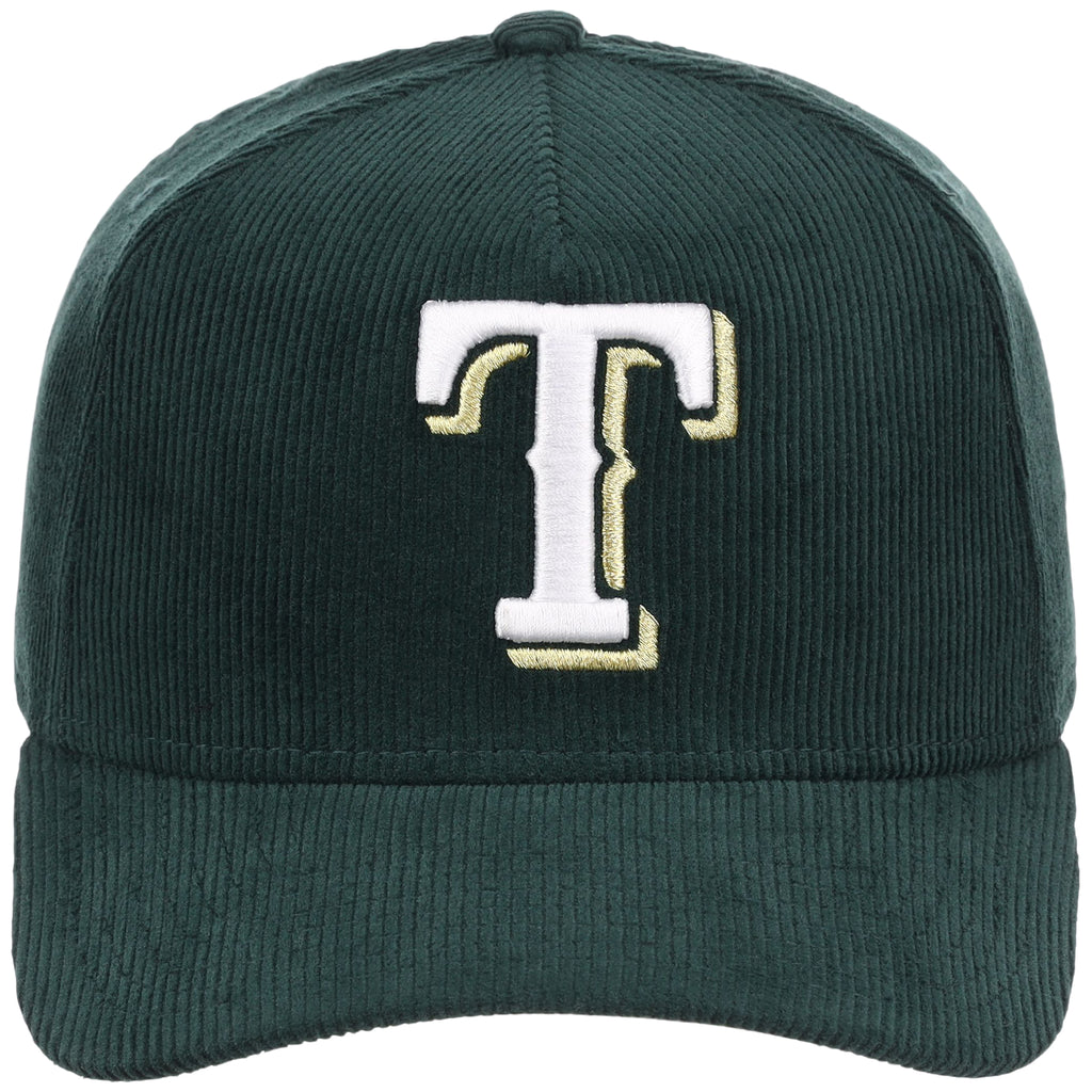 Texas Rangers MLB Dark Green Cord FASHION CORE New Era 9FORTY A-Frame