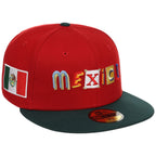 Mexico Independence Day - Crown the Country New Era 59FIFTY (Red/Dark Green)