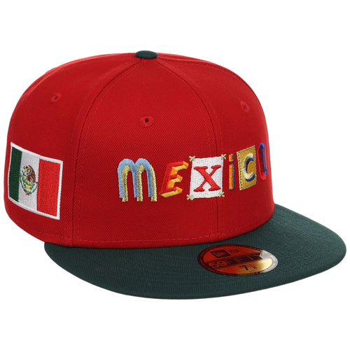 Mexico Independence Day - Crown the Country New Era 59FIFTY (Red/Dark Green)