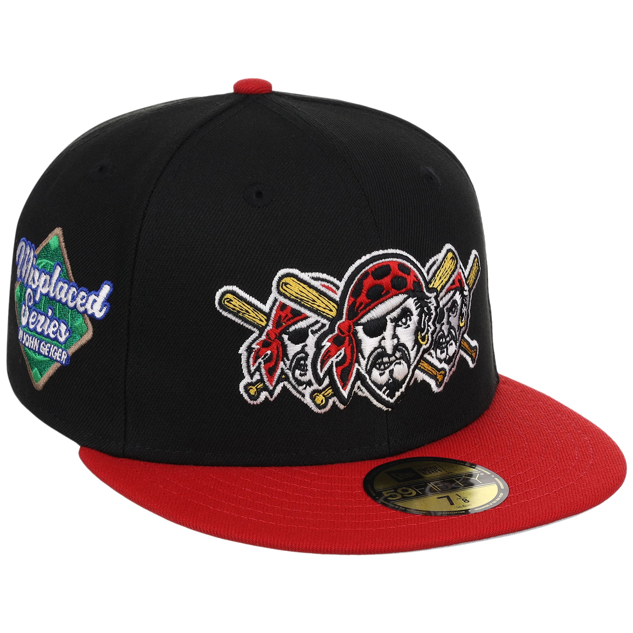 Pittsburgh Pirates MLB x John Geiger 'Misplaced Series' 2.0 New Era 59FIFTY (Black/Red)