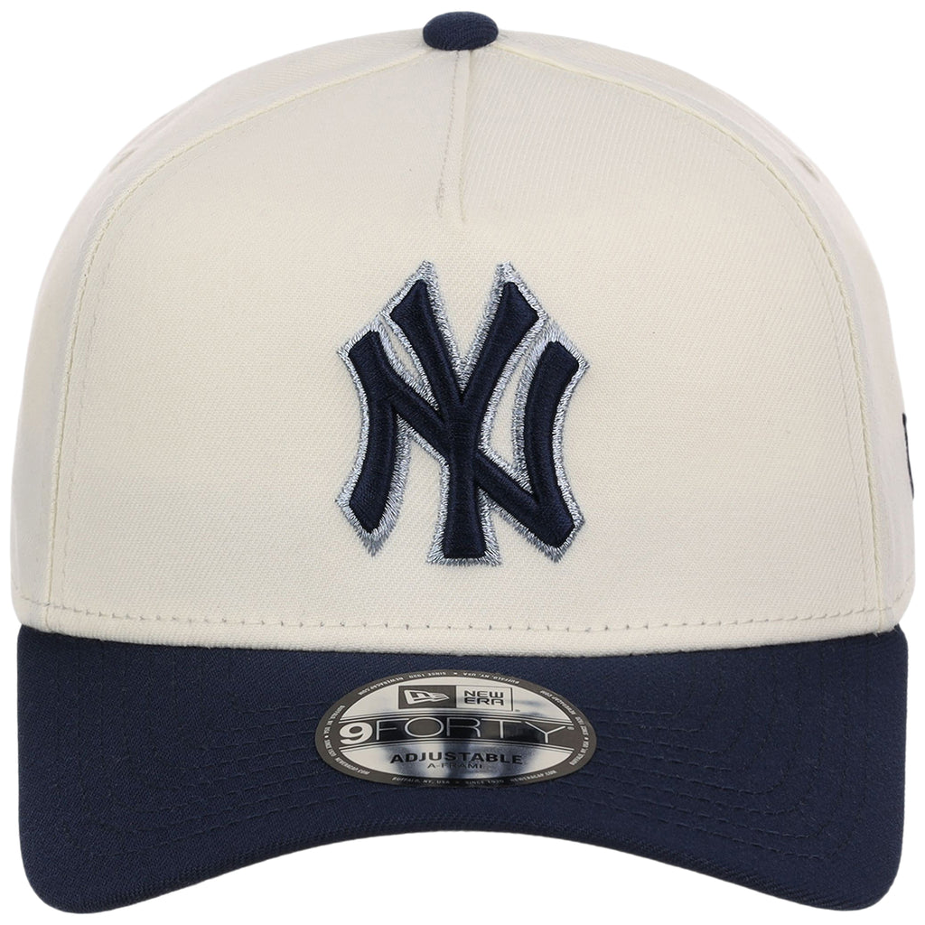 New York Yankees MLB Chrome x Navy FASHION CORE New Era 9FORTY A-Frame