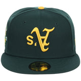 Oakland Athletics MLB Flipmode 2.0 New Era 59FIFTY (Dark Green/Dark Green/Gray)