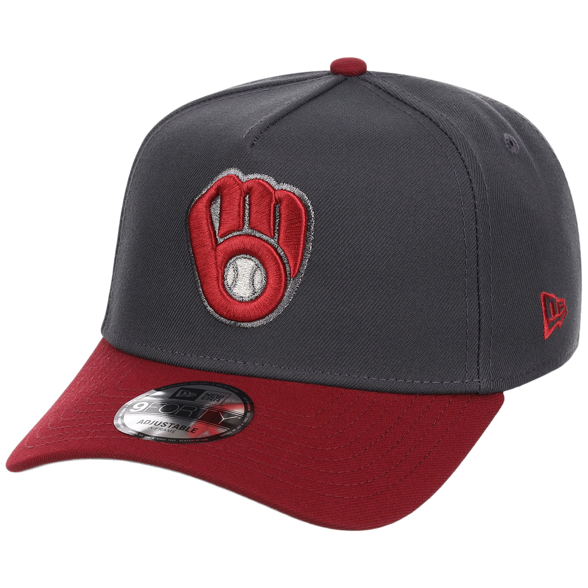 Milwaukee Brewers MLB Graphite x Cardinal FASHION CORE New Era 9FORTY A-Frame