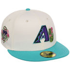 Arizona Diamondbacks Phoenix Crown the City New Era 59FIFTY (Chrome/Teal)