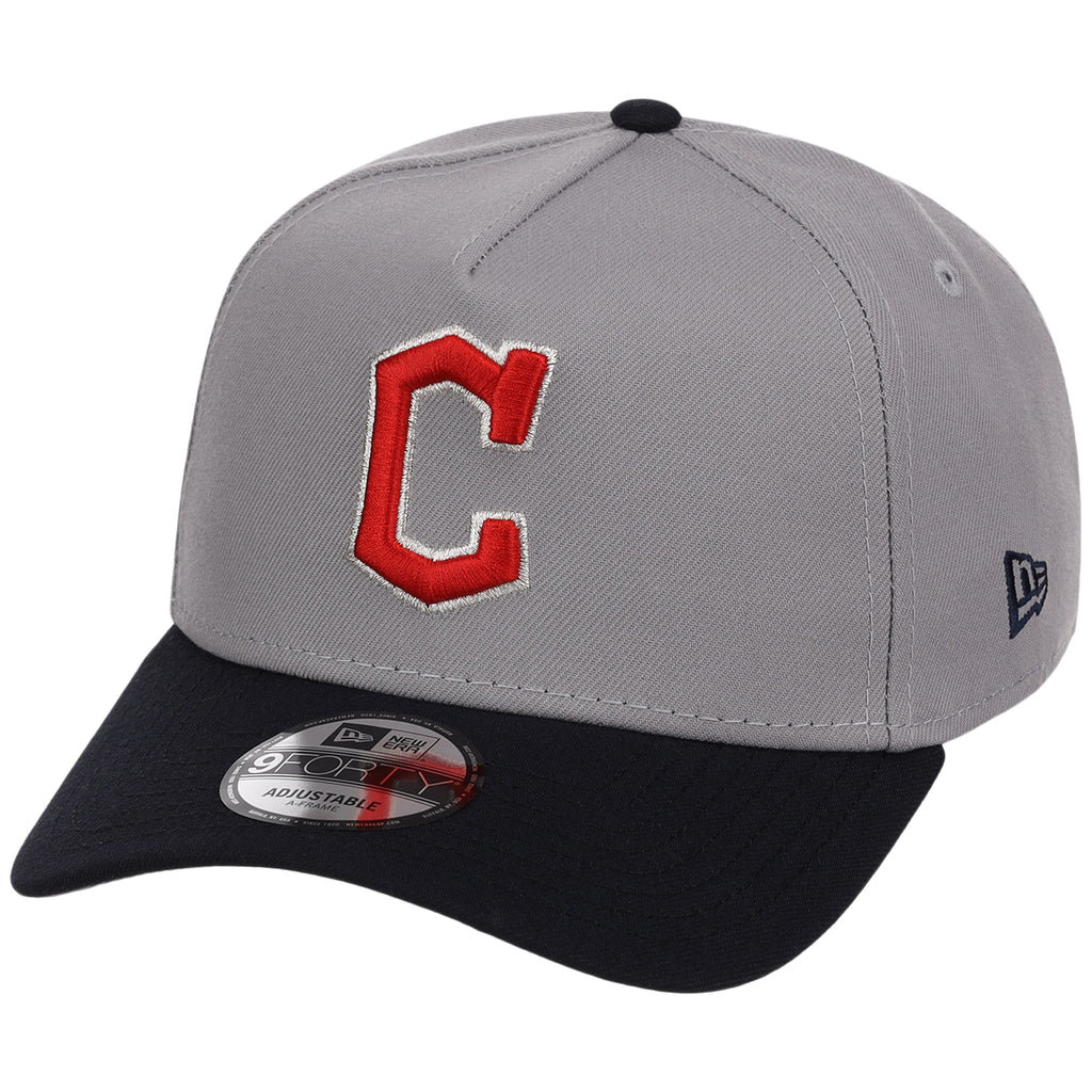 Cleveland Indians MLB Gray OTC FASHION CORE New Era 9FORTY A-Frame