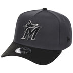 Miami Marlins MLB Graphite x Black FASHION CORE New Era 9FORTY A-Frame