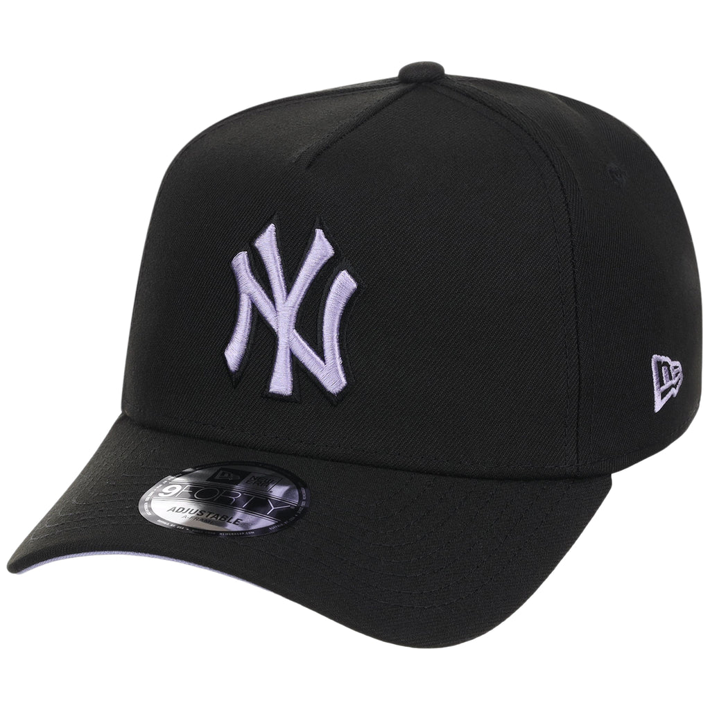 New York Yankees MLB Black x Lavender FASHION CORE New Era 9FORTY A-Frame