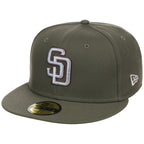 San Diego Padres MLB Olive Alloy New Era 59FIFTY