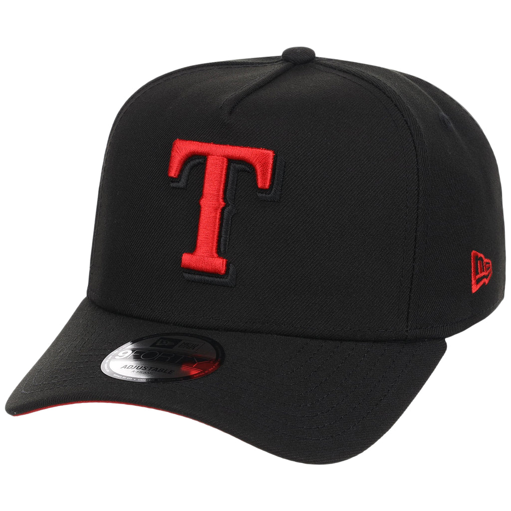 Texas Rangers MLB Black x Red FASHION CORE New Era 9FORTY A-Frame