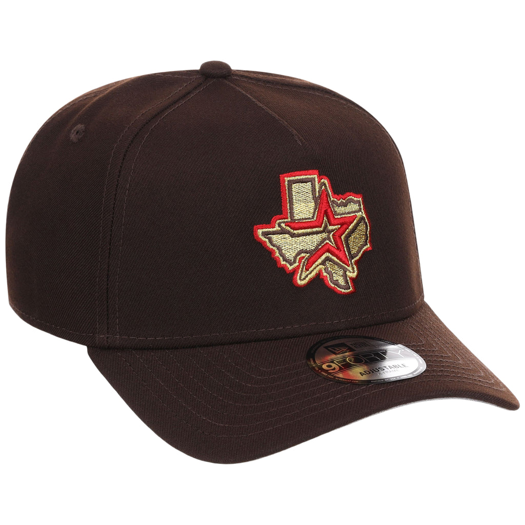 Houston Astros MLB Burnt Wood FASHION CORE New Era 9FORTY A-Frame