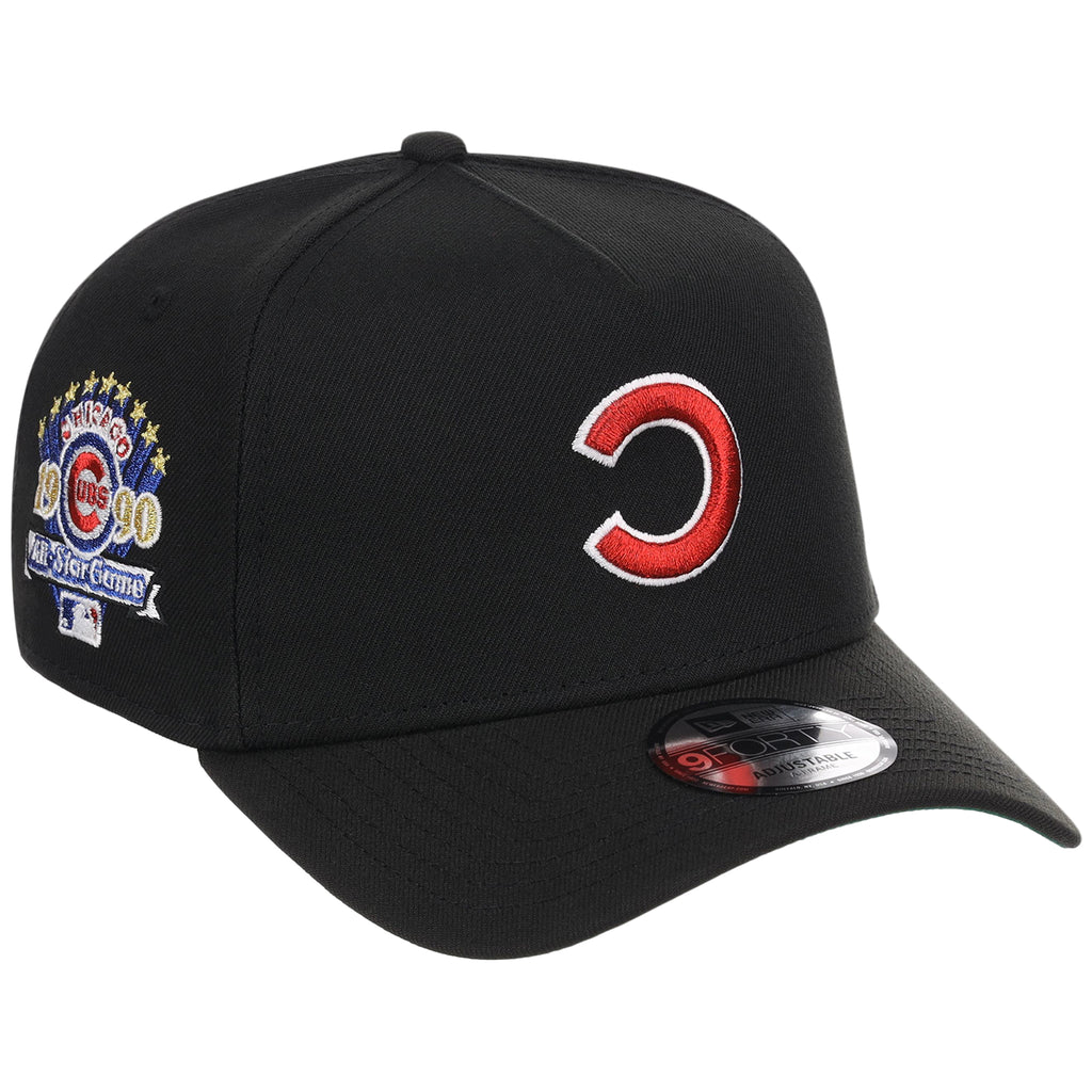 Chicago Cubs MLB Flipmode 2.0 Black Dome New Era 9FORTY A-Frame (Black/Black/Kelly Green)