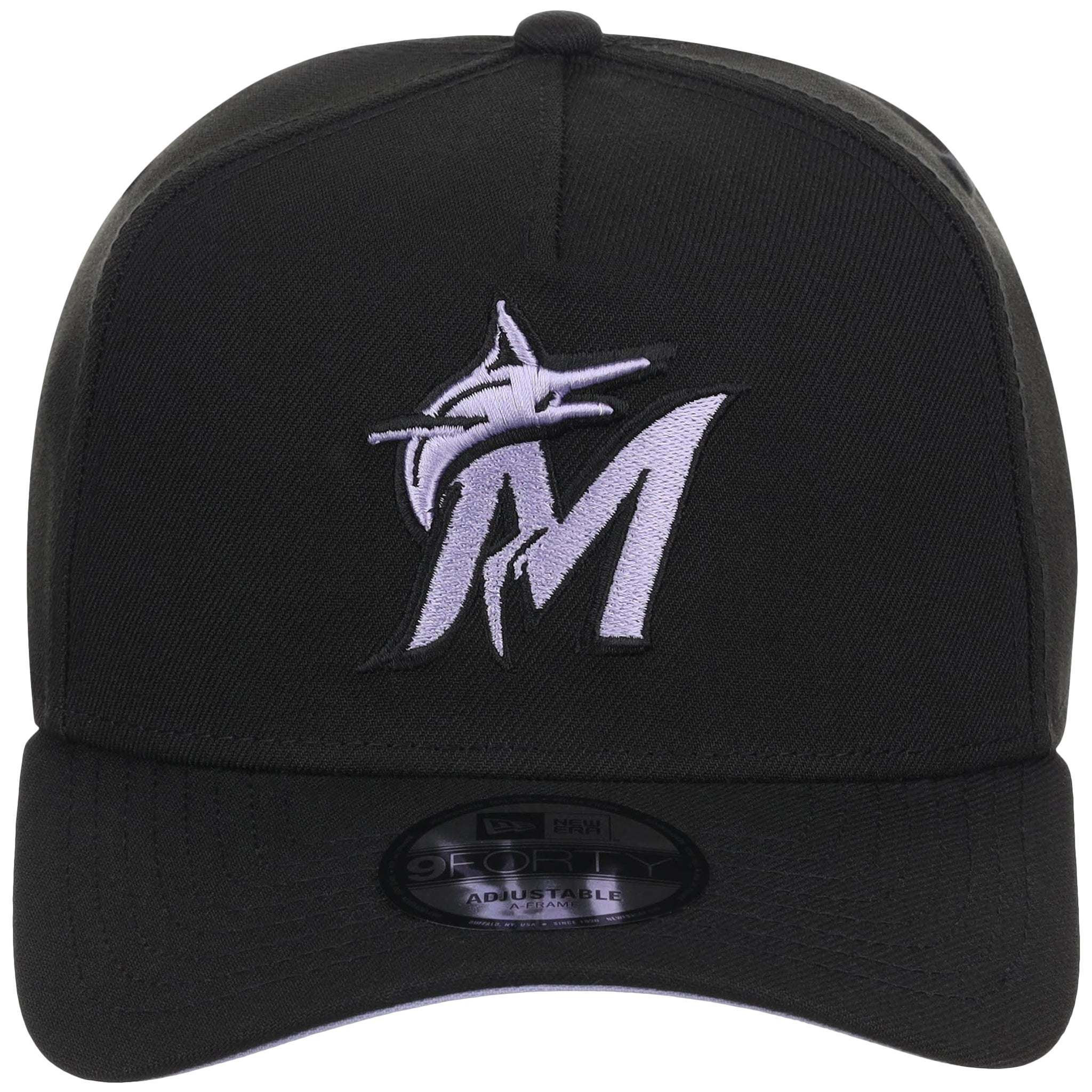Miami Marlins MLB Black x Lavender FASHION CORE New Era 9FORTY A-Frame
