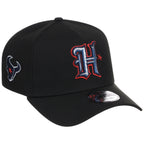 Houston Texans 'H' (Black/Black) Houston Crown the City New Era 9FORTY A-Frame