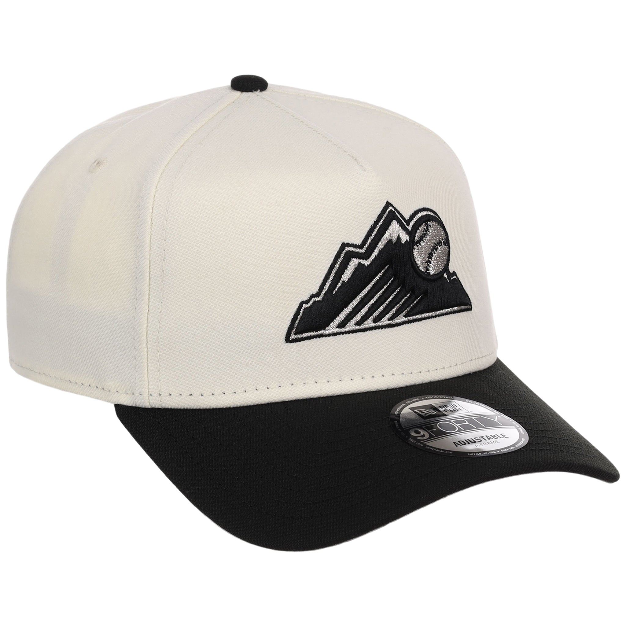 Colorado Rockies MLB Chrome x Black FASHION CORE New Era 9FORTY A-Frame