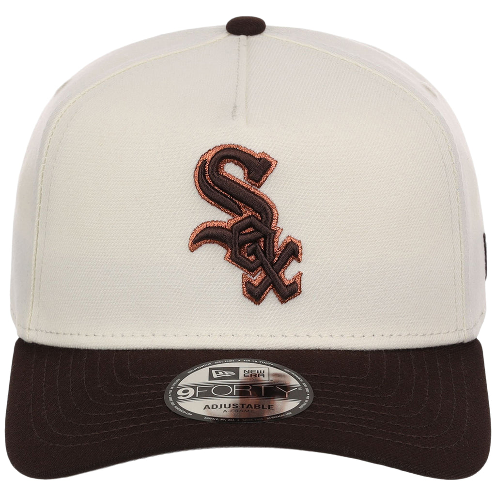 Chicago White Sox MLB Chrome x Burnt Wood FASHION CORE New Era 9FORTY A-Frame