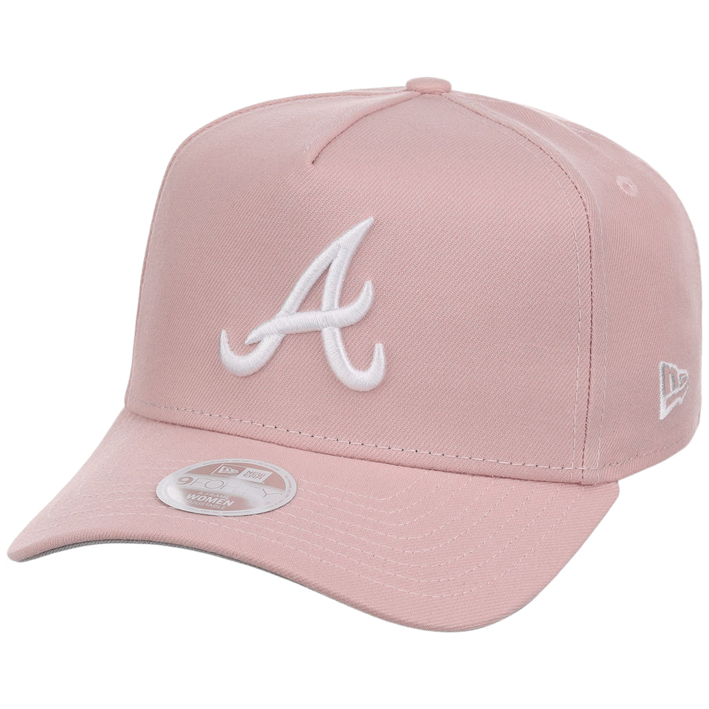 Atlanta Braves Women's New Era 9FORTY Pink A-Frame