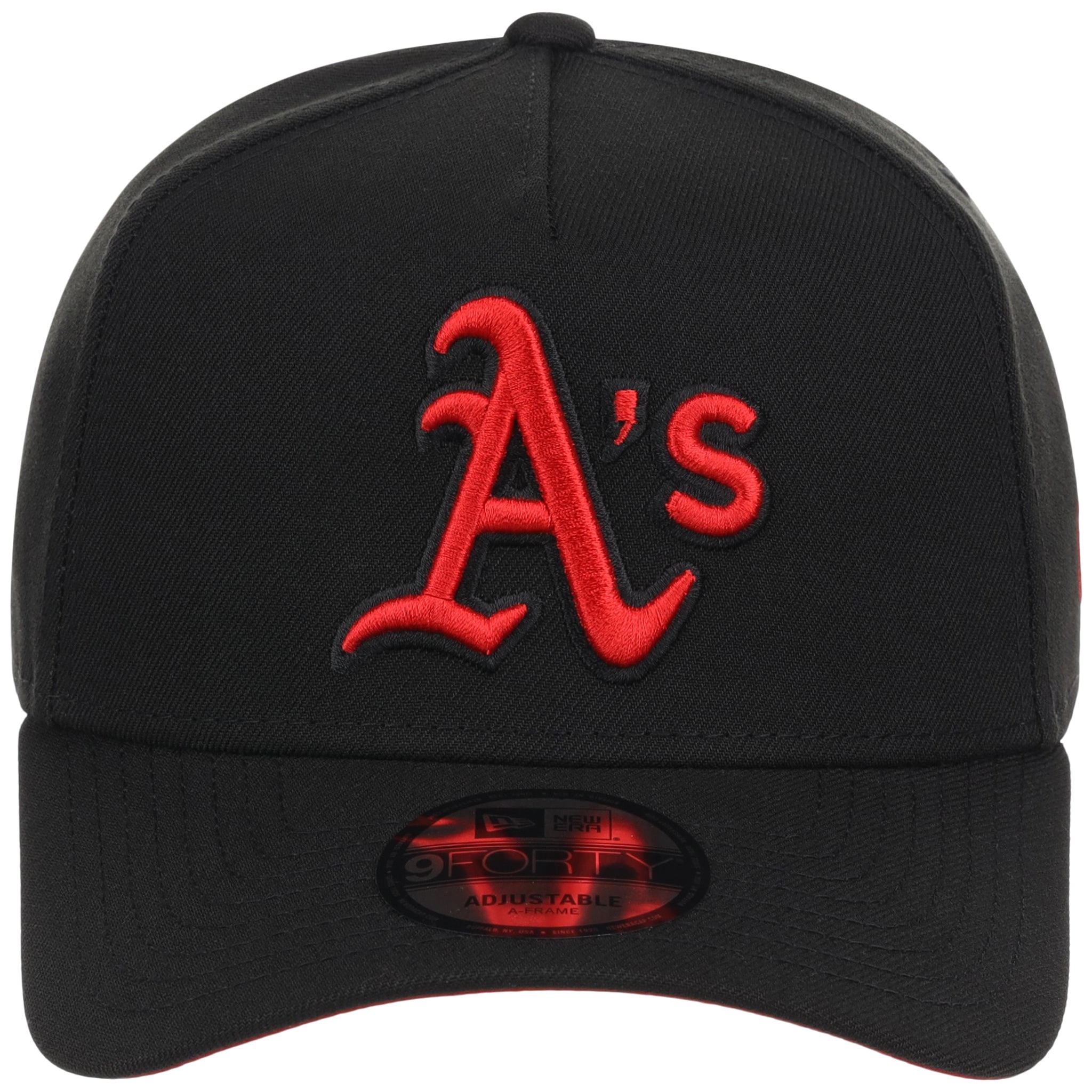 Oakland Athletics MLB Black x Red FASHION CORE New Era 9FORTY A-Frame