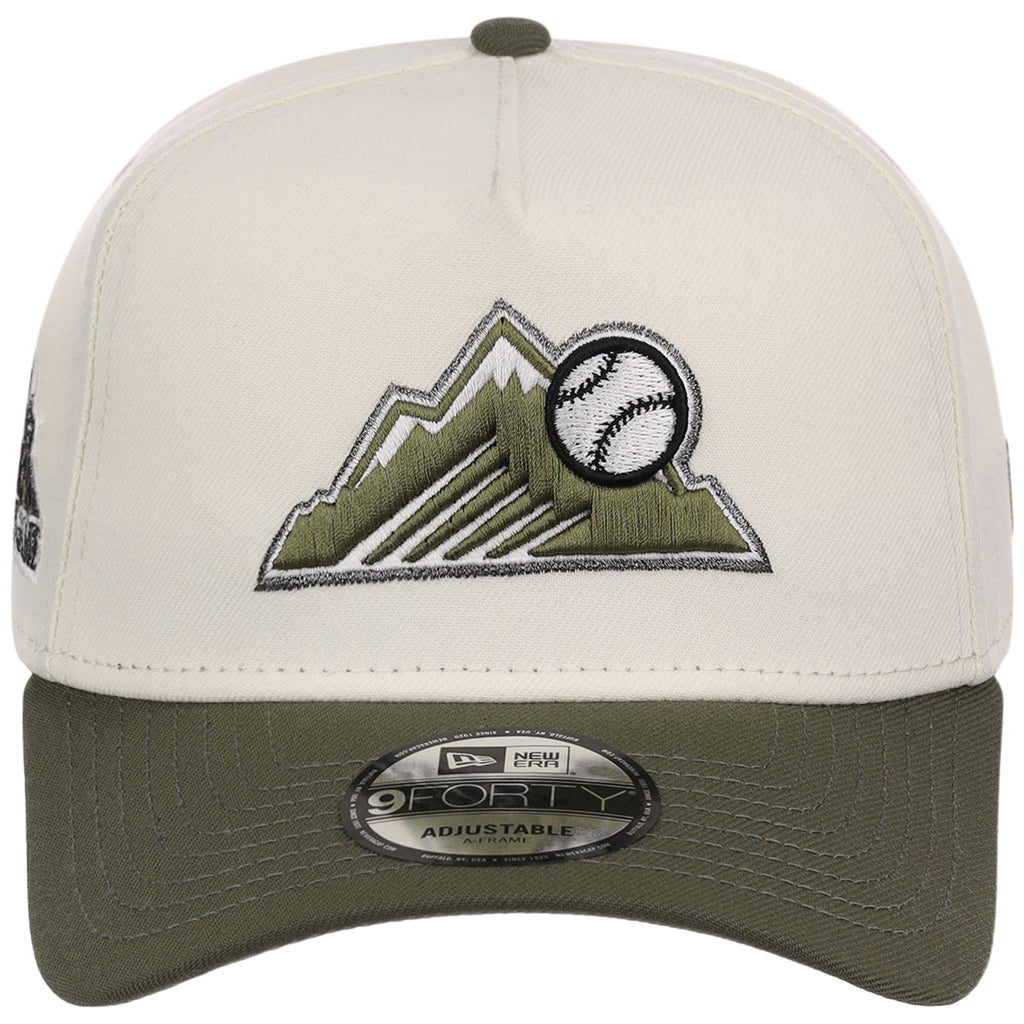 Colorado Rockies MLB Chrome Olive New Era 9FORTY