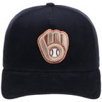 Milwaukee Brewers MLB Navy Cord FASHION CORE New Era 9FORTY A-Frame