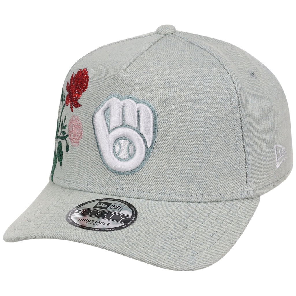 Milwaukee Brewers MLB Denim Flower New Era 9FORTY