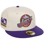 Utah Jazz NBA Chrome OTC New Era 59FIFTY (Chrome/Purple)