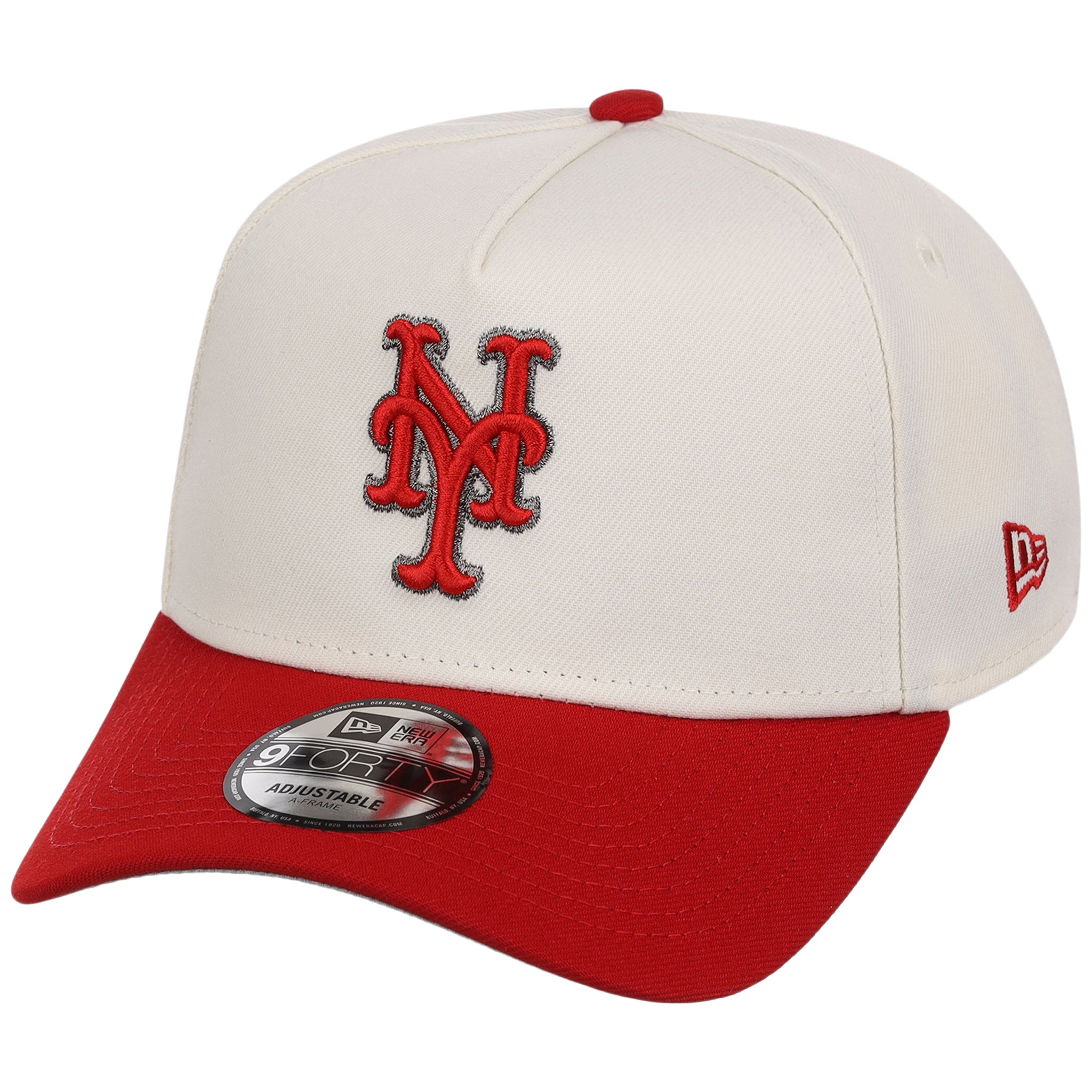 New York Mets MLB Chrome x Red FASHION CORE New Era 9FORTY A-Frame
