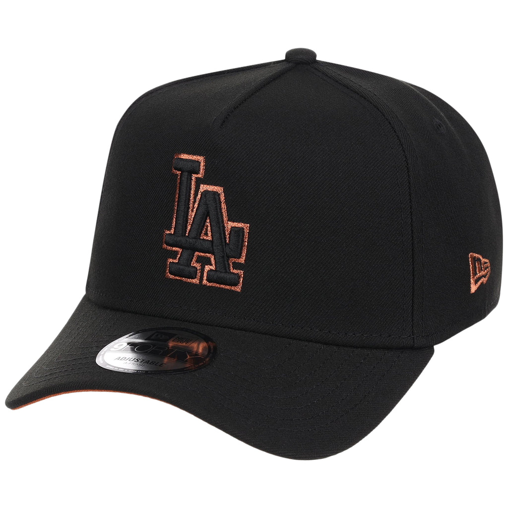Los Angeles Dodgers MLB Black x Rust FASHION CORE New Era 9FORTY A-Frame
