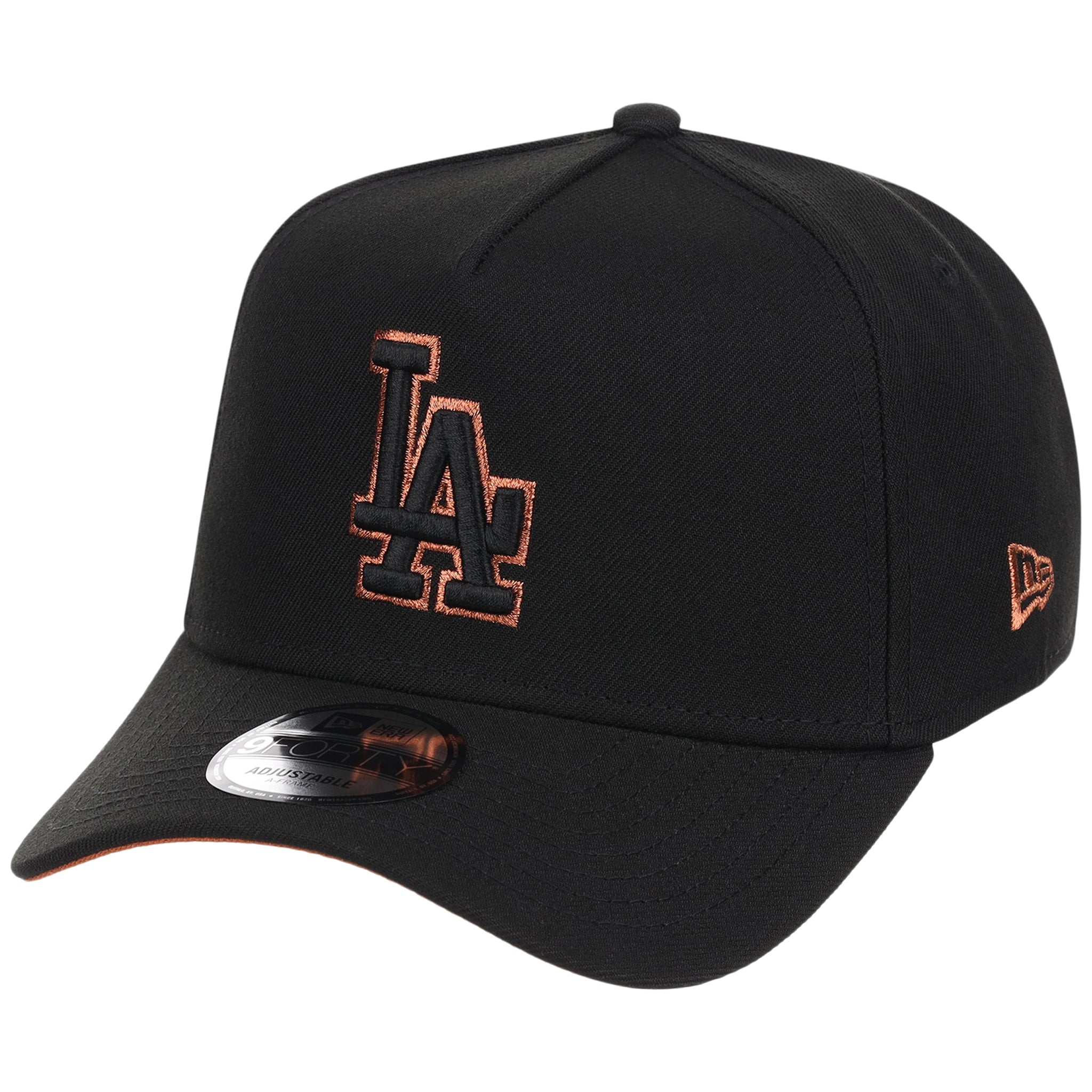 Los Angeles Dodgers MLB Black x Rust FASHION CORE New Era 9FORTY A-Frame