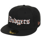 Los Angeles Dodgers Cow Script (Black/Black) Lids HD LA Pack