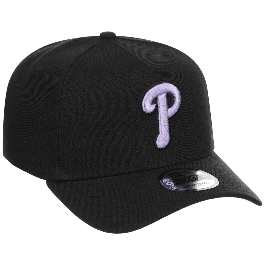 Philadelphia Phillies MLB Black x Lavender FASHION CORE New Era 9FORTY A-Frame