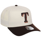 Texas Rangers MLB Chrome x Burnt Wood FASHION CORE New Era 9FORTY A-Frame