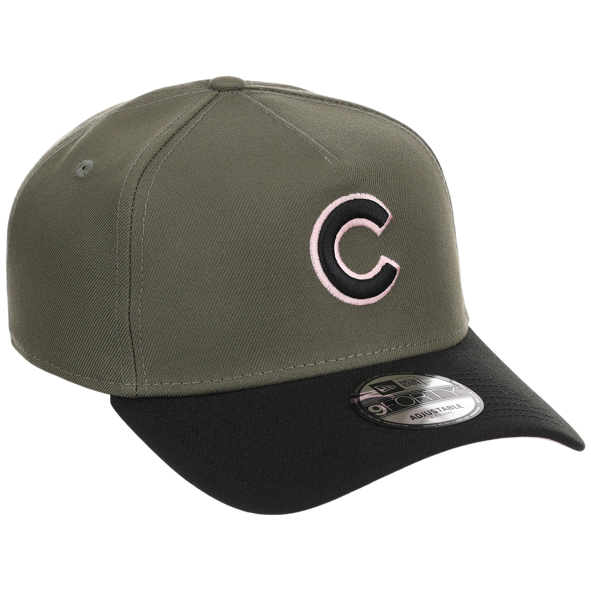 Chicago Cubs MLB Olive x Black & Pink FASHION CORE New Era 9FORTY A-Frame