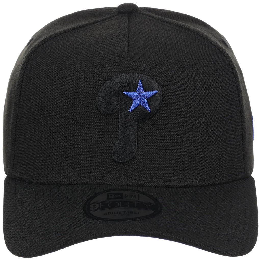 Philadelphia Phillies MLB Black x Royal FASHION CORE New Era 9FORTY A-Frame