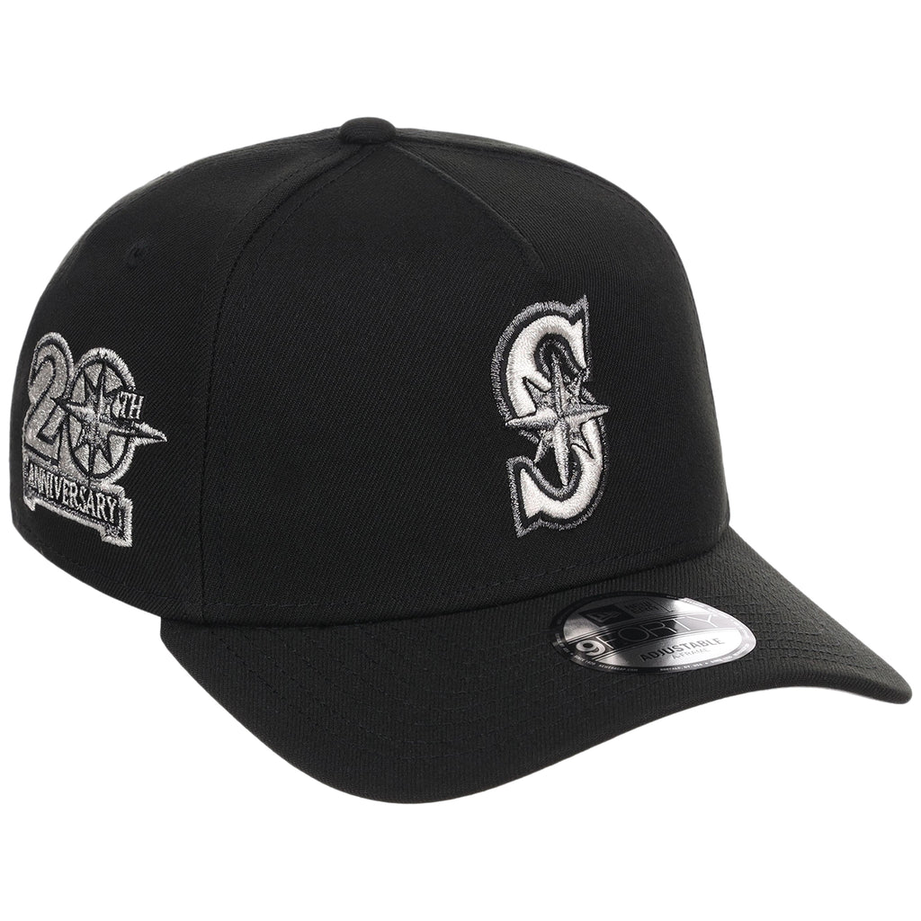Seattle Mariners MLB Liquid Titanium New Era 9FORTY A-Frame