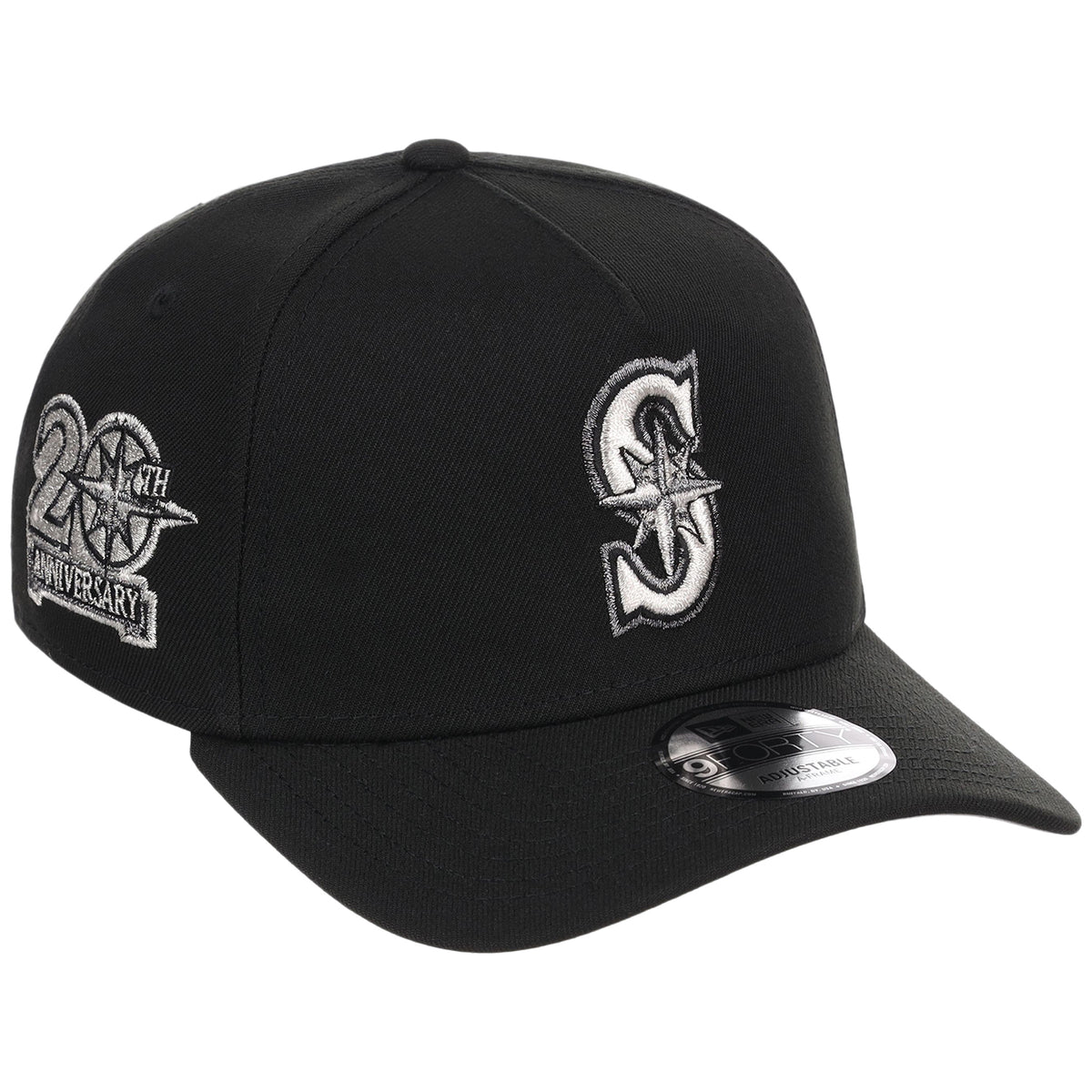 Seattle Mariners MLB Liquid Titanium New Era 9FORTY A-Frame