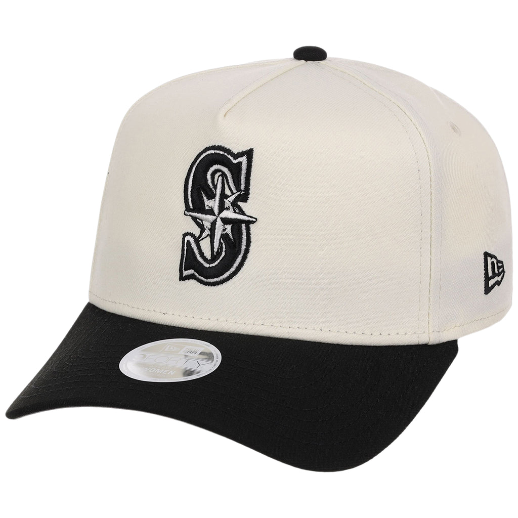 Seattle Mariners Women's New Era 9FORTY Chrome x Black A-Frame