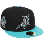 Florida Marlins MLB Flipmode 2.0 New Era 59FIFTY (Black/Teal/Gray)