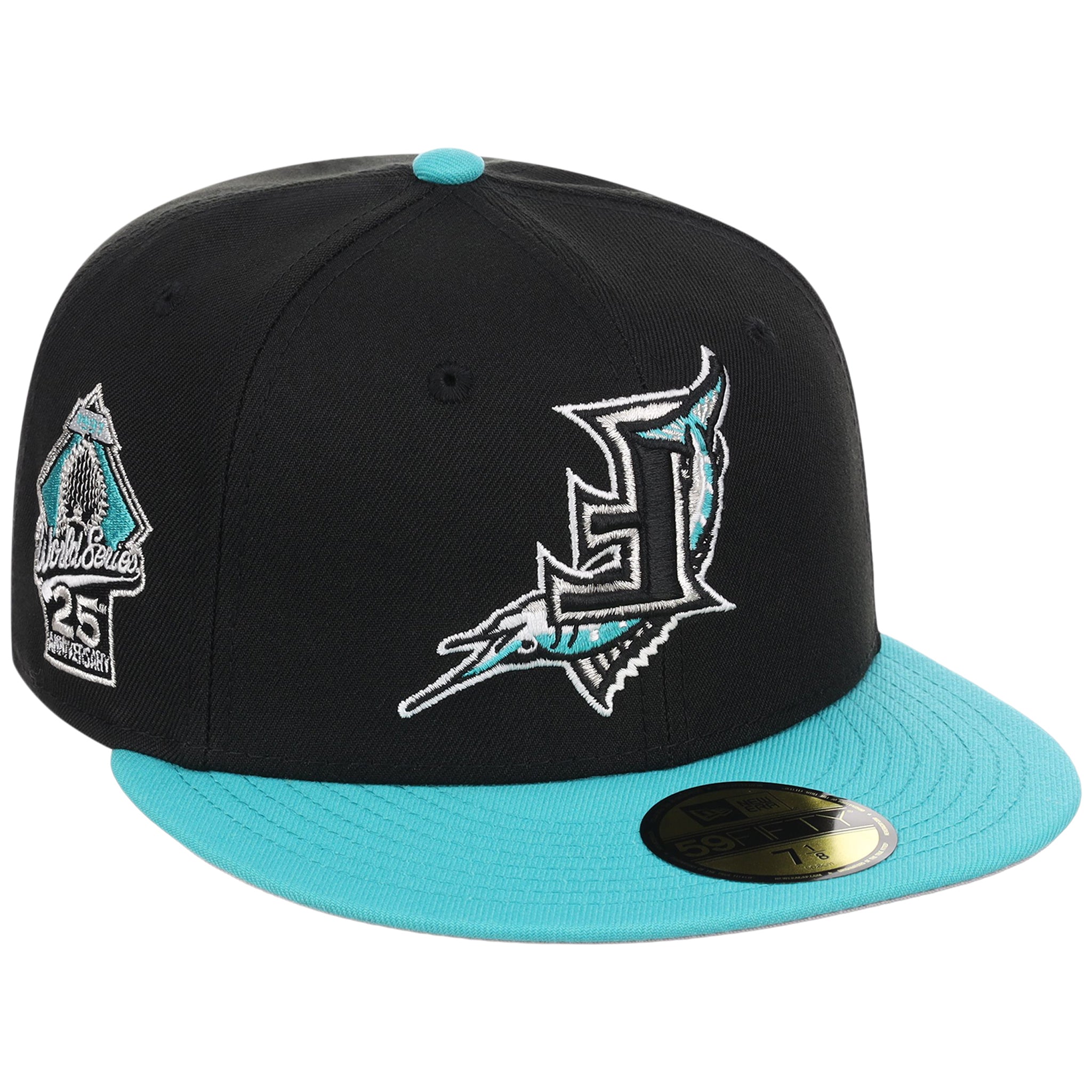 Florida Marlins MLB Flipmode 2.0 New Era 59FIFTY (Black/Teal/Gray)