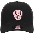 Milwaukee Brewers MLB Black x Pink FASHION CORE New Era 9FORTY A-Frame
