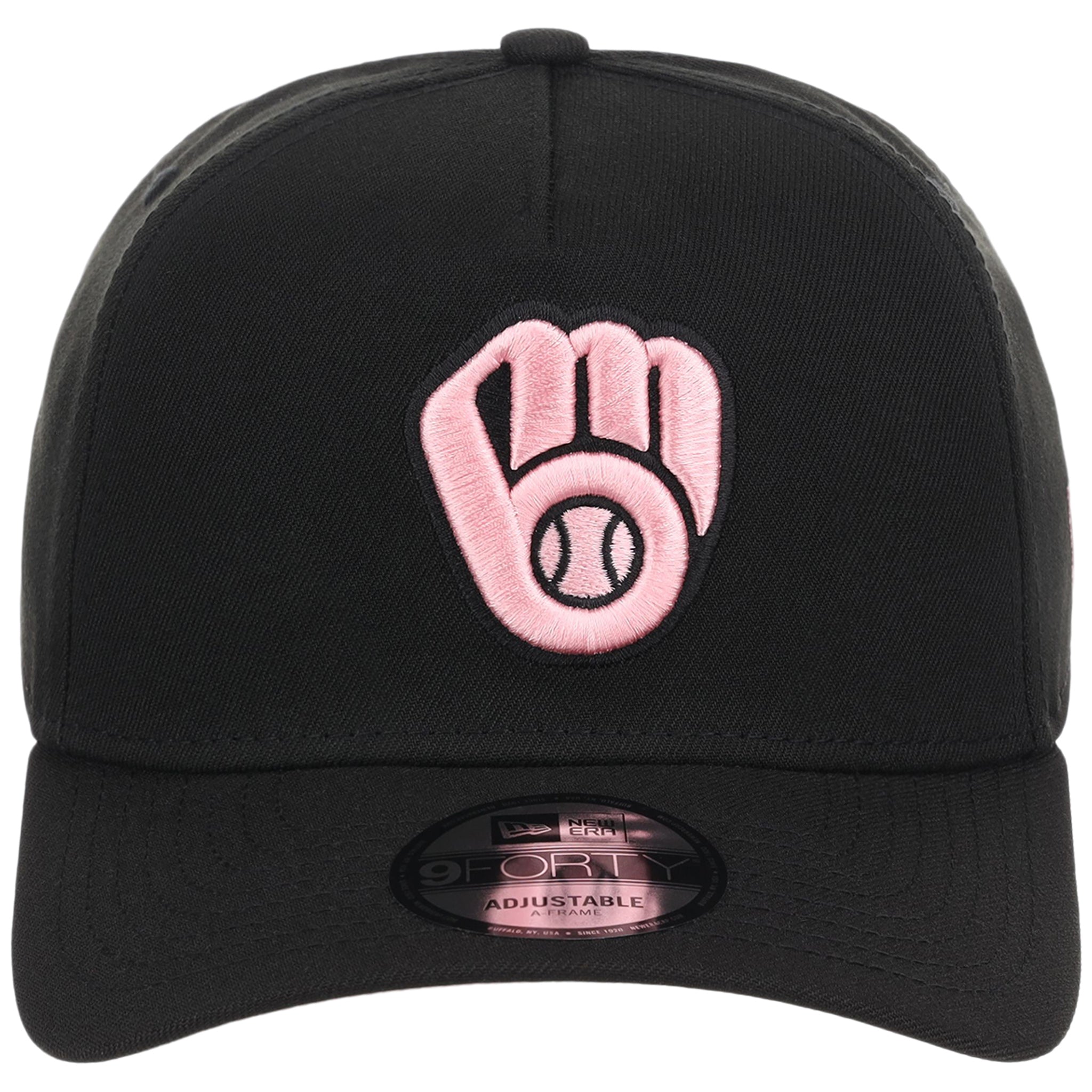 Milwaukee Brewers MLB Black x Pink FASHION CORE New Era 9FORTY A-Frame