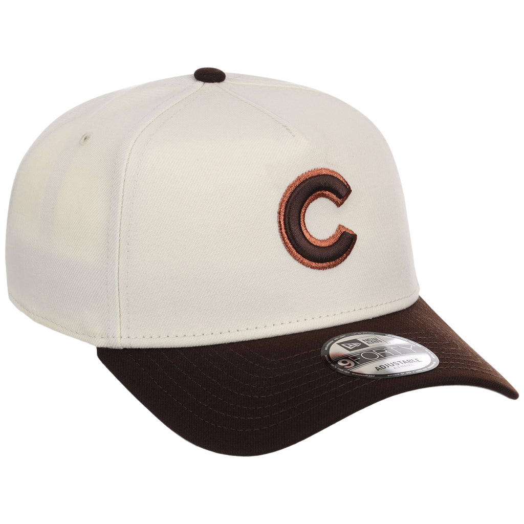 Chicago Cubs MLB Chrome x Burnt Wood FASHION CORE New Era 9FORTY A-Frame