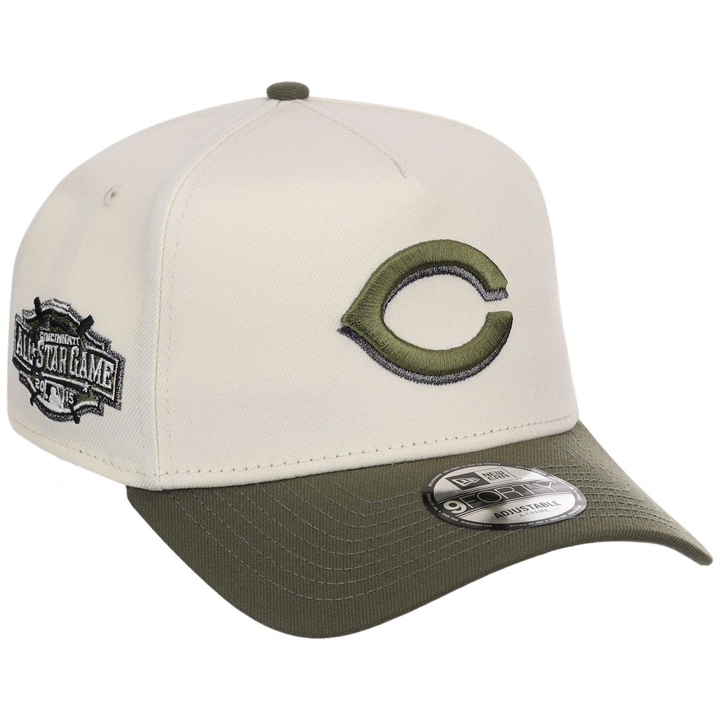 Cincinnati Reds MLB Chrome Olive New Era 9FORTY