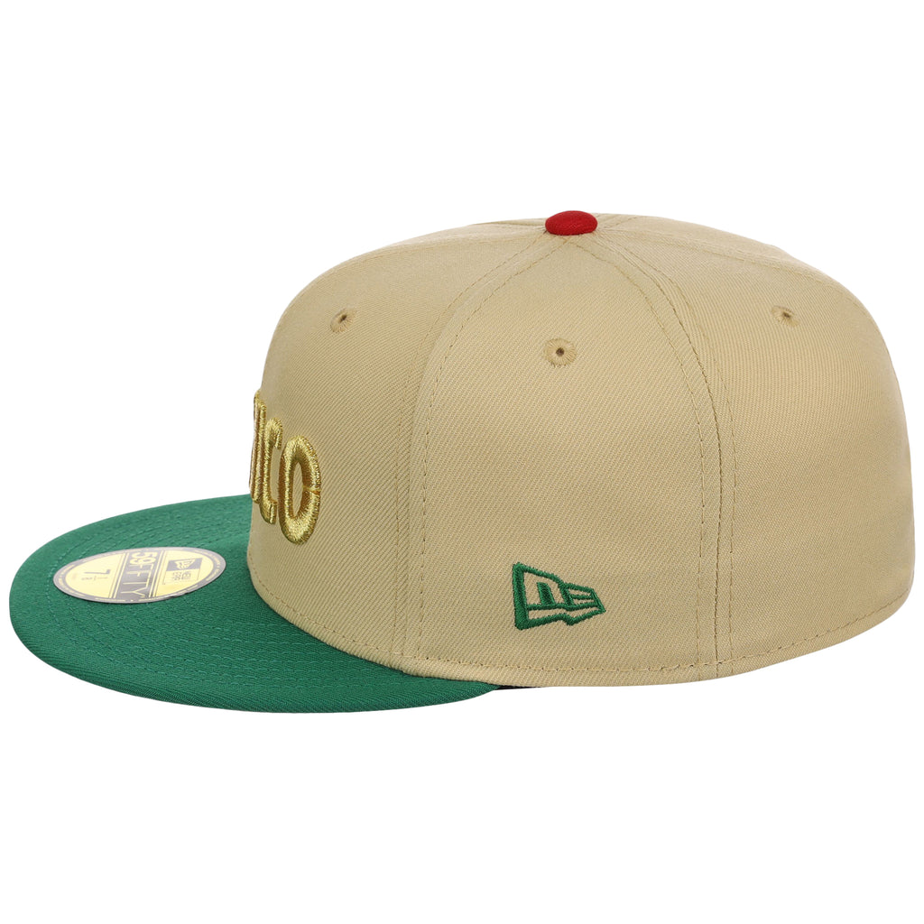 Mexico Independence Day - Crown the Country New Era 59FIFTY (Gold/Kelly Green)