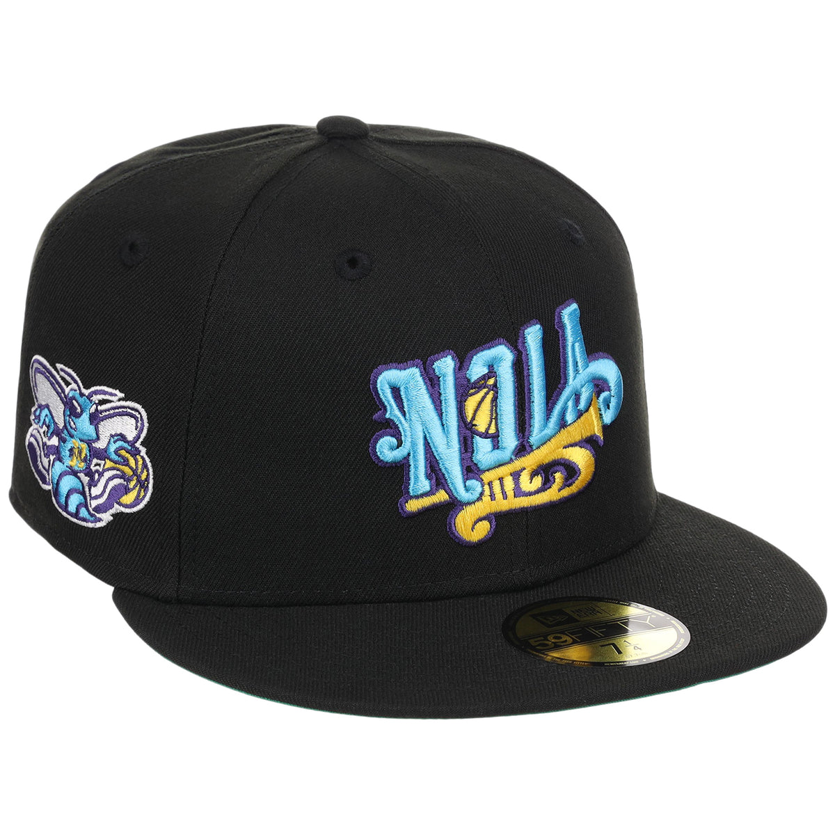 New Orleans Hornets NBA Black Dome New Era 59FIFTY